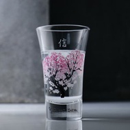 100cc【丸モ高木陶器】冷感櫻花變色烈酒杯 清酒杯客製刻字