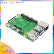 [5GPH]For  CM4 to PI4B Adapter Board Compute Module 4 IO Board to 4USB3.0/PoE//DSI/Gigabit ETH