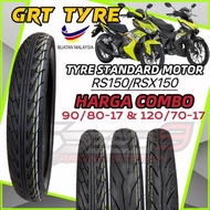 (COMBO) GRT TYRE MOTOR STANDARD TUBELESS RS150 RSX150 90/80-17 & 120/70-17 BUNGA ROSSO DIAMOND SPORT