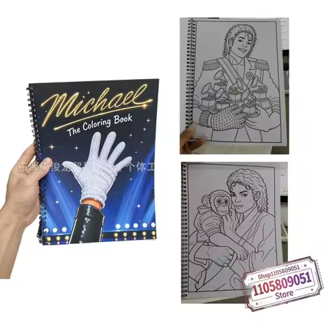 2026 Michael Jackson Coloring Book The King Of Pop Stress Relief Drawing Notebook Pop Music Fan Part