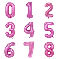 SUNWAYSTORE - Pink Number Foil Balloons 40cmPOLOS 40cm Number Balloon/s 40cm Number Birthday Balloon
