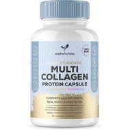 High Strength Multi Collagen 1400MG Tablets with Turmeric & Kelp, Skin, Hair, Nails & Joints, with H