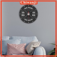 [Chiwanji] 50kg 3D Barbell Wall Clock, Gym Ornament, Home Bodybuilding Training Clock.