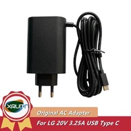 Genuine 65W USB Type C 20V 3.25A  Portable AC Adapter Fast Power Charger For LG gram 15Z970 17Z90Q 1
