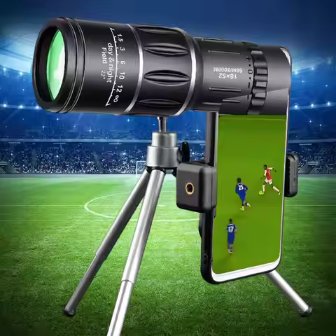Portable Long Focal Telescope Zoom High Power Monocular Telescope for Phone Shot Bird Watching with 