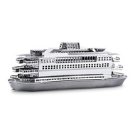 Crazy Model Stanton Island Wheel Ferry All-Metal Stainless Steel Assembly Model Glue-Free Three @-