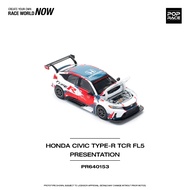 Pop Race 1/64 Honda Civic Type -R TCR FL5 Presentation PR640153 Diecast Scale Model