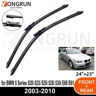 Front Wipers For BMW 5 Series 520i 523i 525i 528i 530i E60 E61 2003-2010 Wiper Blade Rubber 24"+23" 
