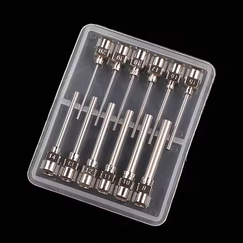 12 Pack Dispensing Needle Stainless Steel Blunt Tip Needle 1 inch 8G, 10G, 12G, 16G, 18G, 20G, 26G, 