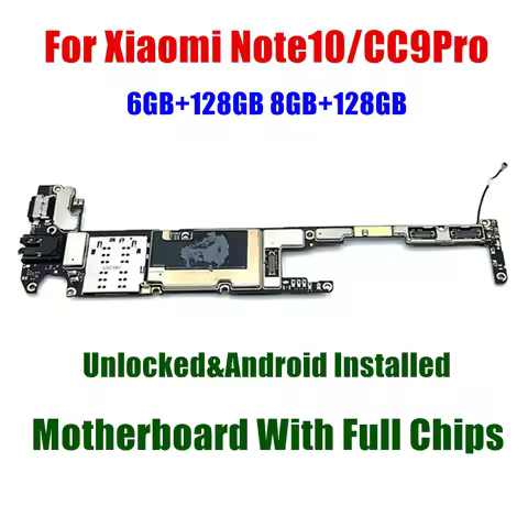 For Xiaomi Mi Note10 Note 10 CC9Pro CC9 Pro with ROM Circuits Card Fee Plate Working Mainboard Mothe