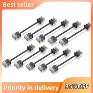 10Pack Cat6/Cat6a Slim RJ45 UTP Network Cord 10Gbps Cat 6 Patch Cable for Patch Panel to Switch Flex