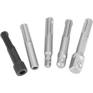 5 Pcs Electric Tool Accessories,3PC SDS Plus Steel Socket Adapter 2PC SDS Socket Hexagonal Extension