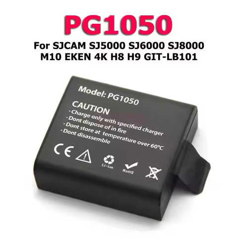XDOU PG1050 3.7V 1050mah Sport Action Camera Battery for EKEN H9 H9R H3 H8PRO SJ4000 SJCAM SJ5000 M1