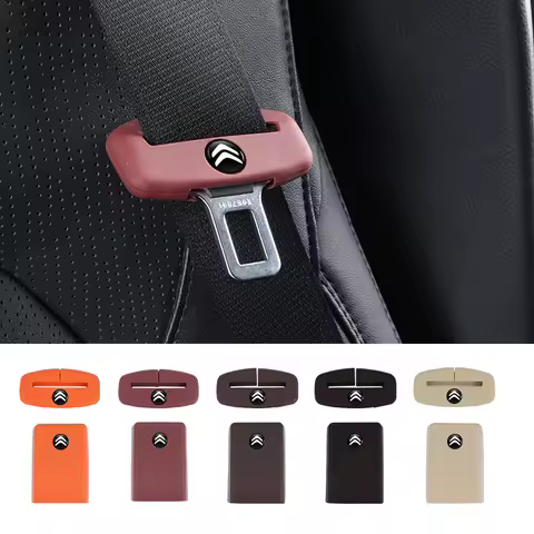 Silicone Car Seat Belt Buckle Clip Dustproof Cover Anti Scratch Protector For Citroen C1 C2 C3 C4 C5