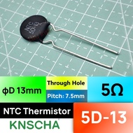 NTC 5D-13 Power Thermistor Radial Leaded 5D13 Through Hole 5Ohms D=13mm P=7mm