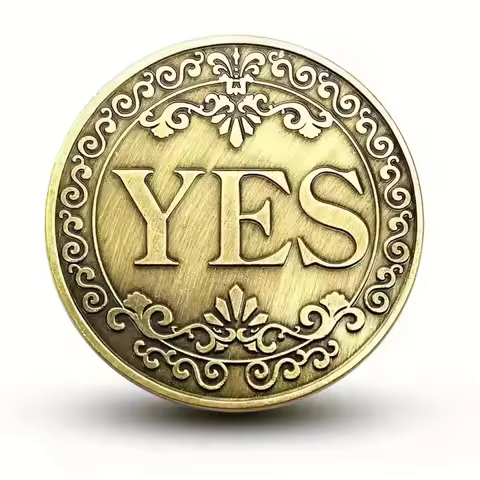 1pc YES/NO Decision Coin Commemorative Medal Lucky Coin Game & Entertainment Prop Creative Coin Gift