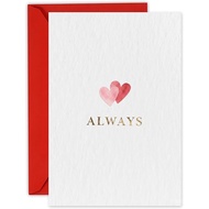 Valentine’s Day Card for Him or Her – Minimalist Love Card with Heart Design, Romantic Valentine Car