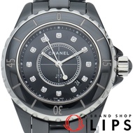 Chanel J12 Watch 33mm 12P Diamonds J12 33mm H1625 Box Warranty Card Ceramic Ladies Watch Black Polis