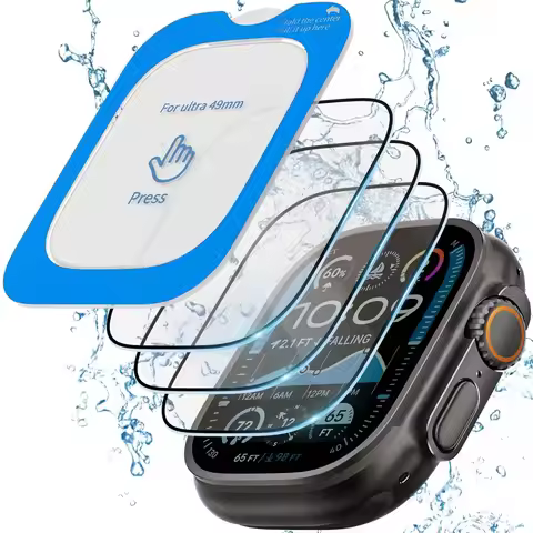 Tempered Glass Film Quick Pasting For Apple Watch Ultra 3/2/1 49mm Easy to Install Screen Glass Prot