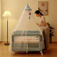 coolbaby摺疊嬰兒床新生兒可移動拼接大床可攜式多功能搖籃寶寶床