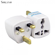 Universal 3 PIN plug Adaptor 2 PIN US EU Multi PIN To 3 PIN UK Travel Safety Adapter
