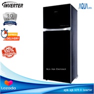 Kulkas 2 Pintu AQUA AQR D275 R 220 Liter Glass Door Pintu Kaca Low Watt INVERTER Garansi 12 Th