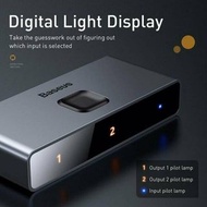 Baseus Matrix HDMI Switcher 📺  HDMI雙向切換器 (Aluminum Alloy 鋁合金 MeTal Case) 2-in-1 or 1-in-2 /Support 4K (Light &amp; Compact Design)-Matte Metal Elegant &amp; Smooth