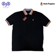 Best Seller Kaos Polo Pria Hush Puppies Polo Shirt Branded Original - Hitam Oren