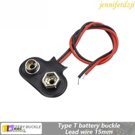 JENNIFERDZJI 10Pcs Battery Holder Clip, I / T Type Cable Snap on Battery Clip Connector, Battery Hol