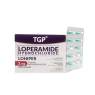 LONIPER (TGP) Loperamide 2mg Capsule 10 pcs per pack  (for LBM / sudden diarrhea)