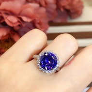Youngever New Mystery Purple Pigeon Egg Color Gem High Carbon Diamond Simulated Moissanite Ring 5 Ca