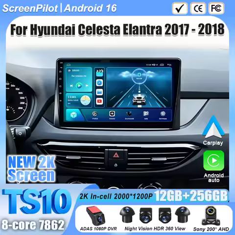 Android 16 For Hyundai Celesta Elantra 2017 2018 9 Inch Car Radio Stereo Head Unit Multimedia Video 