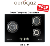 Aerogaz AZ-373F 70cm Tempered Glass Gas Stove Cooker Hob w/ 3 Burner