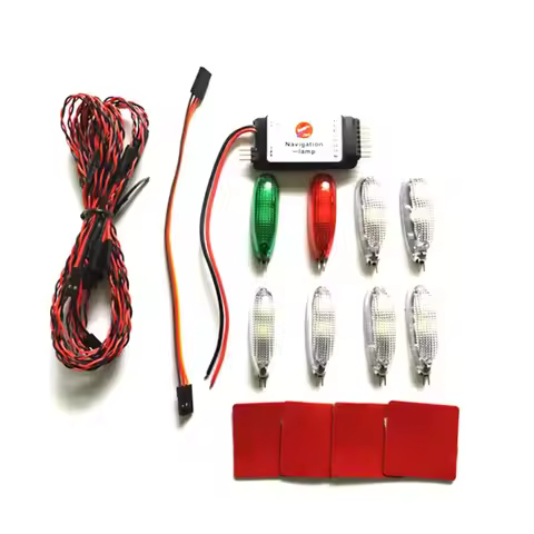 Simulation Navigation Light 2-3S Voltage 3V LED Six Modes for RC Fixed-wing Aircraft Ducted Like Rea