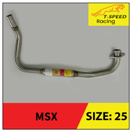 คอท่อ Honda MSX ตัวเก่า 🔩 Stainless steel แท้ เกรด 304 หนา: 1.2 มิลลิเมตร  มีขนาดให้เลือก:  Size 25 m.m. ราคา 650 บาท Size 28 m.m. ราคา 650 บาท Size 25-28 m.m. ราคา 650 บาท Size 28-32 m.m. ราคา 700 บาท