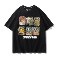 Spongebob Squarepants Star Collaboration Short Sleeved T-shirt For Men In Summer, A Unique Couple Ou
