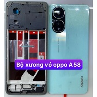 Oppo A58/ Full skeleton + shell + sim tray + camera glass + buttons for oppo A58 phone - beautifully