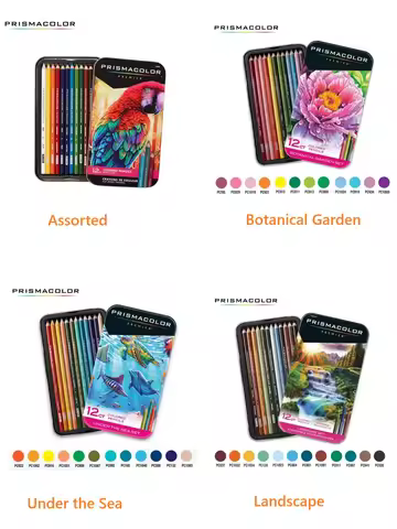 Prismacolor Premier Colored Pencils, Soft Core,Botanical Garden /Under The Sea/Landscape SET Adult C