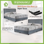 🔥FREE SHIPPING🔥 RUMAHKU 3IN1 BEDROOM SET_MIA COMBO QUEEN Divan Set / Set Bilik Moden/Bedroom Set Mur