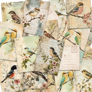 Set of 32pcs Vintage Fresh Bird Postcard, Thick Cardstock for Scrapbook