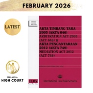 Arbitration Act 2005 (Act 646) & Mediation Act 2012 (Act 749) [Hingga 20hb Februari 2026]