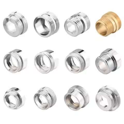 Kitchen Faucet Adapter Set 18/20/22/24mm To 22mm With Washer Metal Male Female Saving Tap Connector