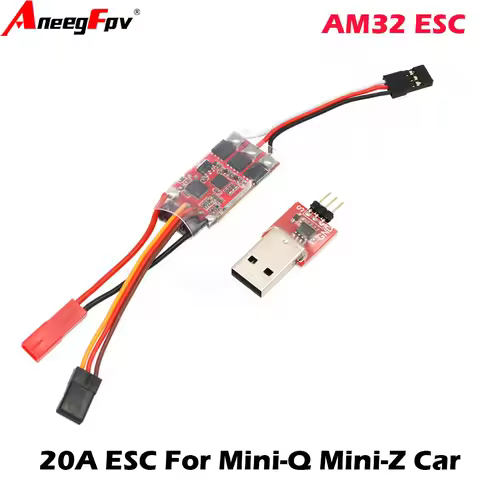 AneegFPV AM32 20A Brushless Power ESC Adjustment For Mini-Q Mini-Z 1:28 Mosquito Car RC Model Car Po