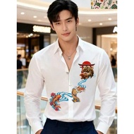 MEN'S LONG-SLEEVE DRAGON CARP SHIRT BIGSIZE 3D PRINTED (M-6XL)