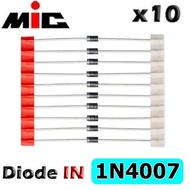 10pcs Diode IN4007 1N D 1N4007 contents 10pcs Diode Rectifier Ampli 1 Ampere