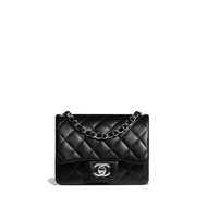 Chanel Mini CF 17cm 方胖子 黑銀扣
