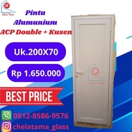Pintu Aluminium Kamar Mandi ACP double Full Set