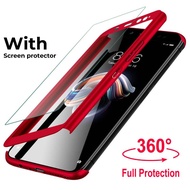 Xiaomi Mi Max 2 3 A2 A3 A3Lite 6X Play 360 Full Protection Luxury Hard Case Cover Free Tempered Glass