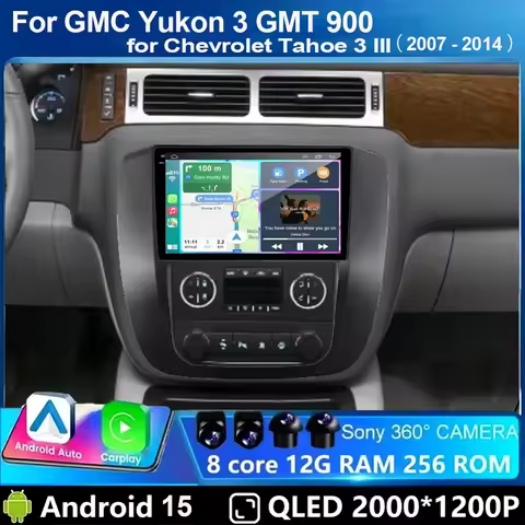 Android 15 Car Radio Multimedia For GMC Yukon 3 GMT 900 for Chevrolet Tahoe 3 III GMT900 2007 -2014 