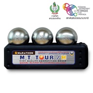 Marathon Petanque TOUR/M Ball For Hard Steel Material Chrome Plated 1 Set Contains 3 Balls Free Bag.